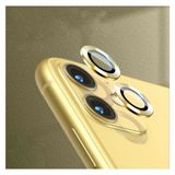Apple iPhone 11 Kamera Koruyucu Lens Mercek Metal Çerçeveli 2li Set Gold Altın