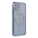 Apple İphone 11 Kılıf Joke Simli Magneticsafe Kılıf - Mavi