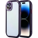 Apple İphone 11 Kılıf Kamera Korumalı Renkli Kenar Ve Çerçeve Tasarımlı Mnc Vitamin Kapak-Derin Mor