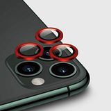 Apple iPhone 11 Pro ile uyumlu Kamera Lens Koruyucu Çerçeveli Koruyucu CL-02 Kırmızı