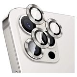 Apple iPhone 11 Pro Kamera Koruyucu Lens Mercek Metal Çerçeveli 3lü Set Gümüş Gri-Silver