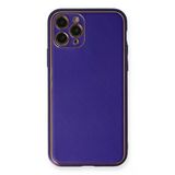 Apple İphone 11 Pro Kılıf Coco Deri Silikon Kapak - Mor