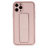Apple İphone 11 Pro Kılıf Coco Deri Standlı Kapak - Pembe