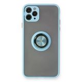 Apple İphone 11 Pro Kılıf Montreal Yüzüklü Silikon Kapak - Buz Mavi