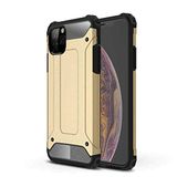 Apple iPhone 11 Pro Max ile Uyumlu Kılıf Çİft Katman Koruyucu Crash Military Tank Kılıf - Gold