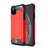 Apple iPhone 11 Pro Max ile Uyumlu Kılıf Çİft Katman Koruyucu Crash Military Tank Kılıf - Kırmızı