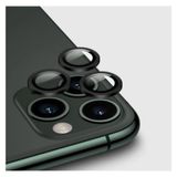 Apple iPhone 11 Pro Max Kamera Koruyucu Lens Mercek Metal Çerçeveli 3lü Set Siyah Black