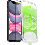 Apple iPhone 11 Pro Uyumlu Kolay Uygulama Aparatlı Siyah Çerçeveli Tam Kapatan Cam Ekran Koruyucu - Şeffaf