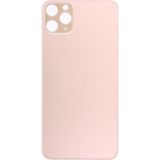 Apple İphone 11 Pro Uyumlu, Logolu, Arka Pil Batarya Kapağı - Lazer Kesim - Lens Hariç Logolu, Lens Hariç Gold