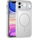 Apple iPhone 11 Uyumlu Kılıf Zebana Titanmag Kılıf (Iphone 17 Pro Max Görünümlü) Gümüş