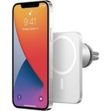 Apple Iphone 12 / 12 Pro / 12 Pro Max Kablosuz Şarj Aleti Magsafe Araç Içi Manyetik Şarj 15W - Beyaz