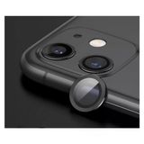 Apple iPhone 12 Kamera Koruyucu Lens Mercek Metal Çerçeveli 2li Set Siyah Black