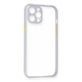 Apple İphone 12 Kılıf Miami Şeffaf Silikon - Lila