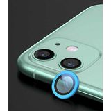 Apple iPhone 12 Mini ile uyumlu Kamera Lens Koruyucu Çerçeveli Koruyucu CL-02 Mavi