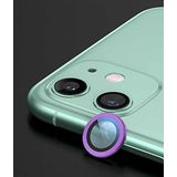 Apple iPhone 12 Mini ile uyumlu Kamera Lens Koruyucu Çerçeveli Koruyucu CL-02 Mor