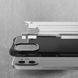 Apple iPhone 12 Mini ile Uyumlu Kılıf Çİft Katman Koruyucu Crash Military Tank Kılıf - Gri