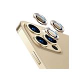 Apple iPhone 12 Pro ile uyumlu Kamera Lens Koruyucu Çerçeveli Koruyucu CL-02 Gold