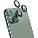 Apple iPhone 12 Pro ile uyumlu Kamera Lens Koruyucu Çerçeveli Koruyucu CL-02 Koyu Yeşil