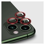 Apple iPhone 12 Pro Kamera Koruyucu Lens Mercek Metal Çerçeveli 3lü Set Kırmızı Red