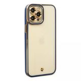 Apple İphone 12 Pro Kılıf Liva Lens Silikon - Mavi