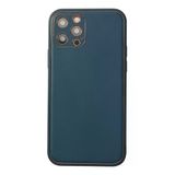 Apple İphone 12 Pro Max Kılıf Coco Deri Silikon Kapak - Mavi