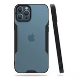 Apple İphone 12 Pro Max Kılıf Platin Silikon - Siyah