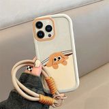 Apple iPhone 12 Pro Uyumlu Kılıf Zebana El Bilekli Cat And Puppy Silikon Kılıf Krem Rengi