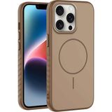 Apple iPhone 12 Pro Uyumlu Kılıf Zebana Mono M-Safe Silikon Kılıf Desert Titanyum - Çöl Titanyum