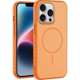Apple iPhone 12 Pro Uyumlu Kılıf Zebana Mono M-Safe Silikon Kılıf Turuncu