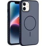 Apple iPhone 12 Uyumlu Kılıf Zebana Mono M-Safe Silikon Kılıf Lacivert