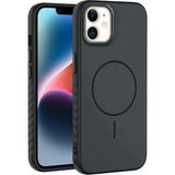 Apple iPhone 12 Uyumlu Kılıf Zebana Mono M-Safe Silikon Kılıf Siyah