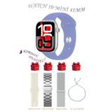 Apple İphone 12 Uyumlu Lila Akıllı Saat Watch 10 Mini Kordon Hediyeli Amoled Ekran 41Mm