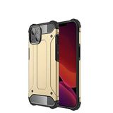 Apple iPhone 13 ile Uyumlu Kılıf Çİft Katman Koruyucu Crash Military Tank Kılıf - Gold
