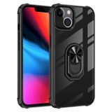 Apple İphone 13 Mini Kılıf Yüzüklü Arkası Şeffaf Antişok Silikon Kapak