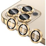 Apple iPhone 13 Pro Kamera Lens Koruyucu Kırılmaz Cam Kaliteyi Bozmaz Temperli Berrak Koruma Cl-07 - Gold