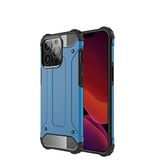 Apple iPhone 13 Pro Max ile Uyumlu Kılıf Çİft Katman Koruyucu Crash Military Tank Kılıf - Mavi