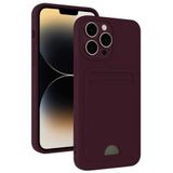 Apple İphone 13 Pro Max Kılıf Kelvin Kartvizitli Silikon - Derin Mor