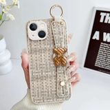 Apple iPhone 13 Uyumlu Kılıf Zebana Teddy Silikon Kılıf Bej