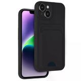 Apple İphone 14 Kılıf Kelvin Kartvizitli Silikon - Siyah