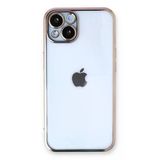 Apple İphone 14 Kılıf Razer Lensli Silikon - Gold