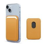 Apple iPhone 14 Plus 6.7'' Deri Cüzdan MagSafe Sarı