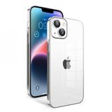 Apple İphone 14 Plus Kilif Kamera Korumali Renkli Cerceveli Garaj Kapak - Gumus