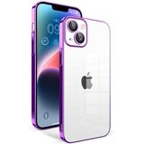 Apple İphone 14 Plus Kilif Kamera Korumali Renkli Cerceveli Garaj Kapak - Lila
