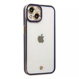 Apple İphone 14 Plus Kılıf Liva Lens Silikon - Mavi