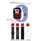 Apple İphone 14 Plus Uyumlu Lila Akıllı Saat Watch 10 Mini Kordon Hediyeli Amoled Ekran 41Mm