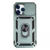 Apple İphone 14 Pro Kılıf Pars Lens Yüzüklü Silikon - Yeşil