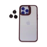 Apple iPhone 14 Pro Kılıf Roblox Lens Standlı Kapak - Bordo