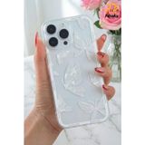 Apple iPhone 14 Pro Kılıf Tasarımlı Desenli Kamera Korumalı Şeffaf Kelebek Esnek Yumuşak Silikon Kapak - Desi Kelebek