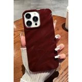 Apple iPhone 14 Pro Max Kılıf Parlak Kabartmalı Dalga Tasarımlı Desenli Darbe Emici Silikon Kapak - Mürdüm