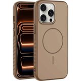 Apple iPhone 14 Pro Max Uyumlu Kılıf Zebana Mono M-Safe Silikon Kılıf Desert Titanyum - Çöl Titanyum